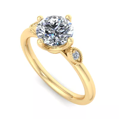 Jayleen U-Prong Three-Stone Engagement Ring
