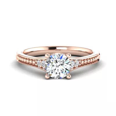 Meredith Beaded Engagement Ring