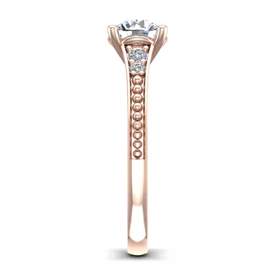 Meredith Beaded Engagement Ring