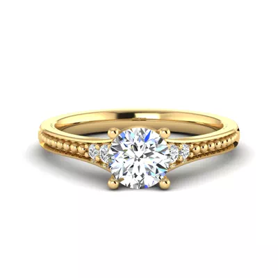 Meredith Beaded Engagement Ring