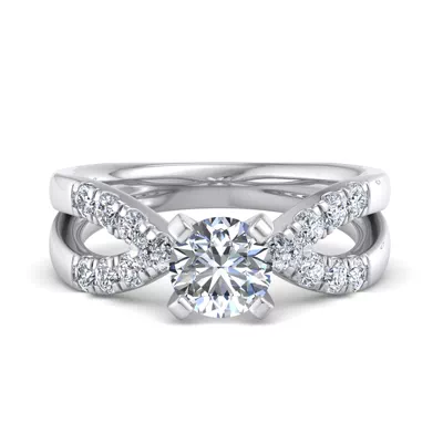 Sasha Split Pavé Engagement Ring