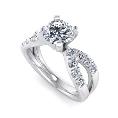 Sasha Split Pavé Engagement Ring