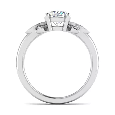 Abby Pavé Leaf Engagement Ring