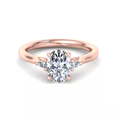 Michaela Classic Pear Three-Stone Engagement Ring