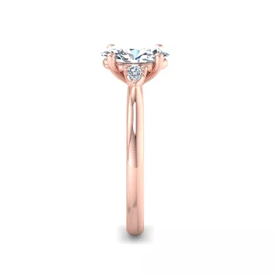 Michaela Classic Pear Three-Stone Engagement Ring