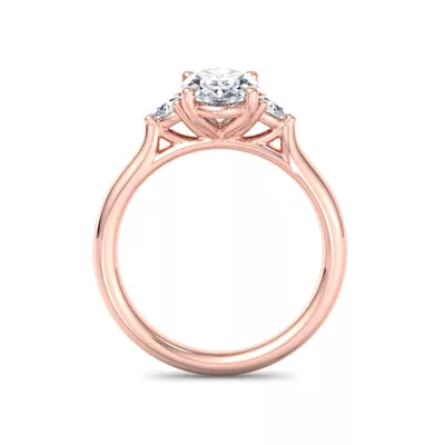 Michaela Classic Pear Three-Stone Engagement Ring