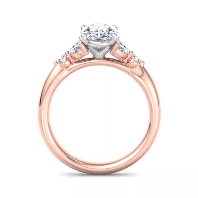 Nia Round And Marquise Diamond Engagement Ring