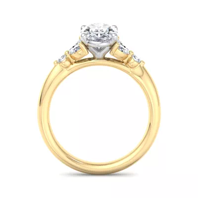 Nia Round And Marquise Diamond Engagement Ring