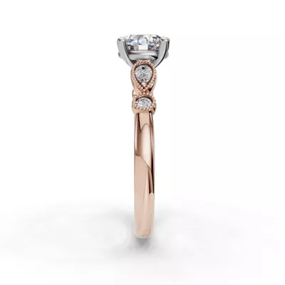 Anisette Milgrain Engagement Ring