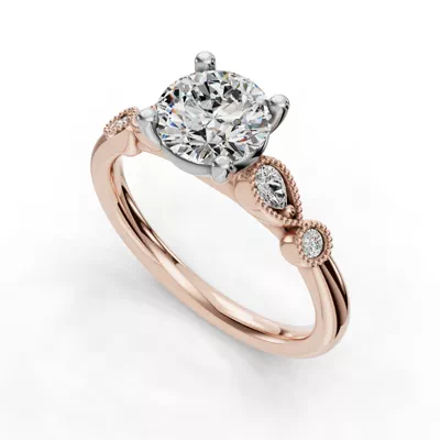 Anisette Milgrain Engagement Ring