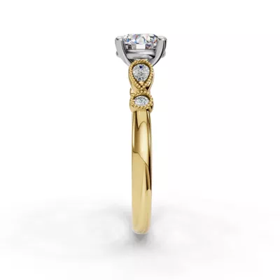 Anisette Milgrain Engagement Ring