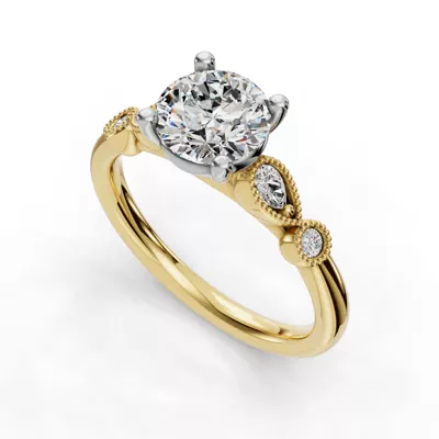 Anisette Milgrain Engagement Ring