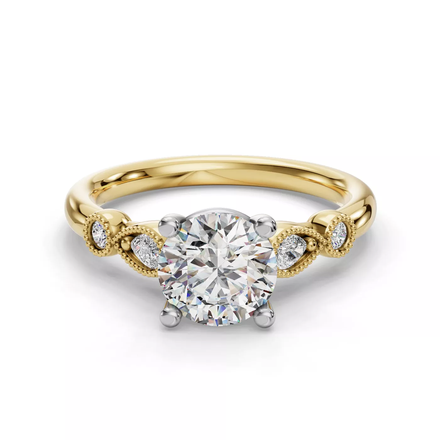Anisette Milgrain Engagement Ring