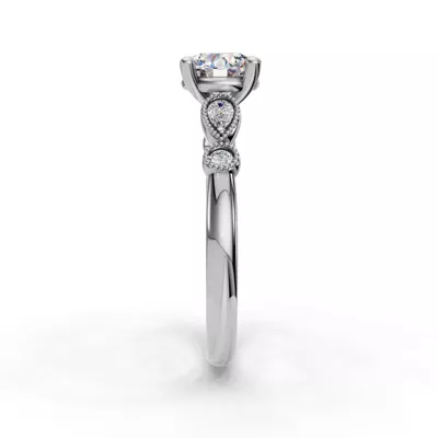 Anisette Milgrain Engagement Ring