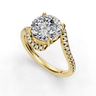 Spira Pavé Spiral Engagement Ring