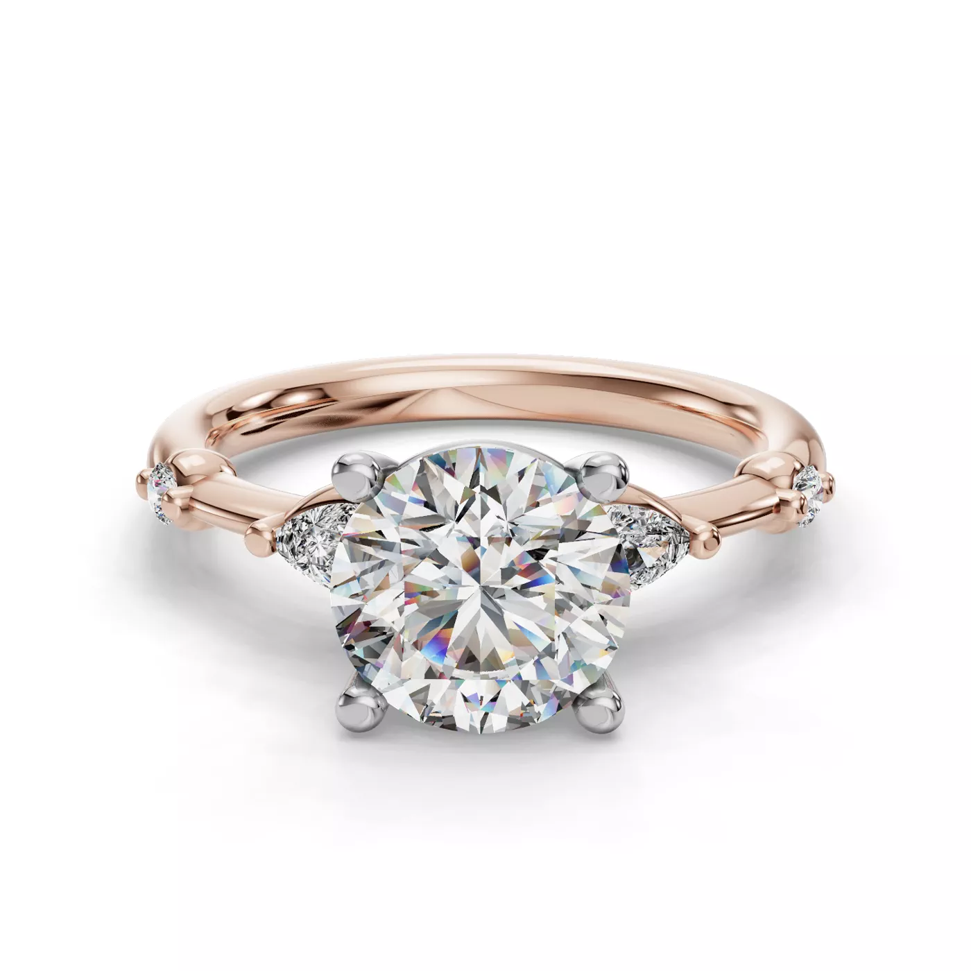 Avira Pear Accent Engagement Ring