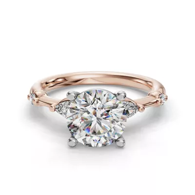 Avira Pear Accent Engagement Ring