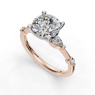 Avira Pear Accent Engagement Ring