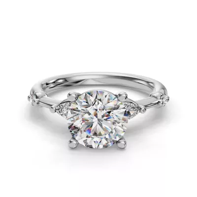 Avira Pear Accent Engagement Ring