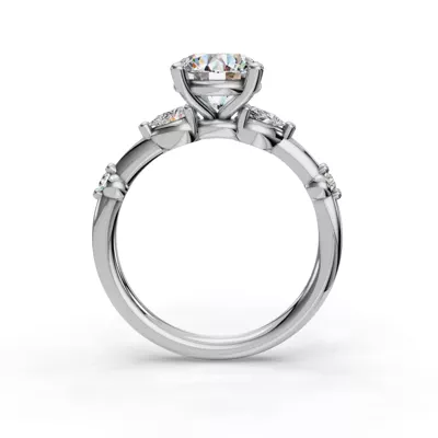 Avira Pear Accent Engagement Ring