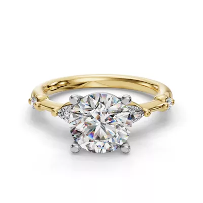 Avira Pear Accent Engagement Ring