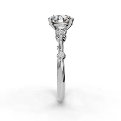 Avira Pear Accent Engagement Ring