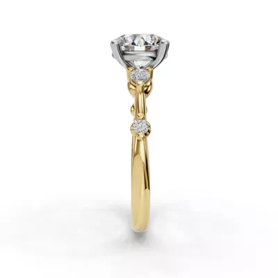 Avira Pear Accent Engagement Ring