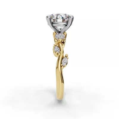 Florayne Vine Diamond Engagement Ring