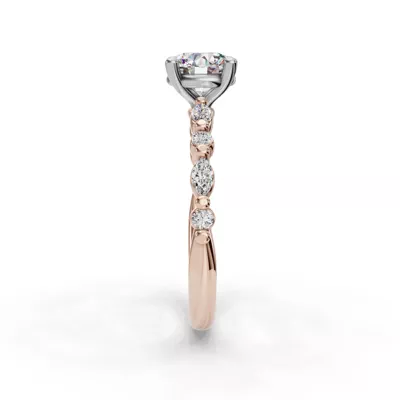 Eclipta Classic Marquise And Round Diamond Engagement Ring