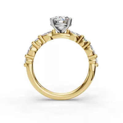 Eclipta Classic Marquise And Round Diamond Engagement Ring