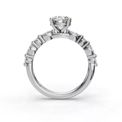 Eclipta Classic Marquise And Round Diamond Engagement Ring