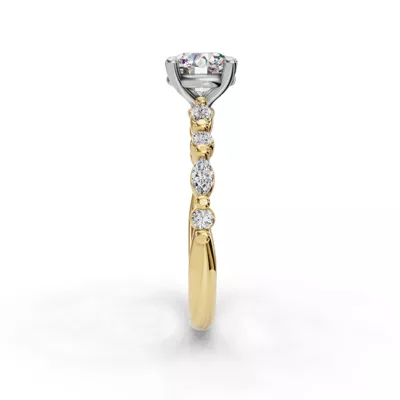 Eclipta Classic Marquise And Round Diamond Engagement Ring