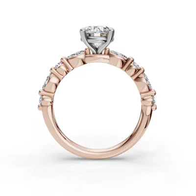 Eclipta Grand Marquise And Round Diamond Engagement Ring