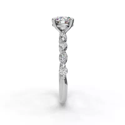 Eclipta Grand Marquise And Round Diamond Engagement Ring