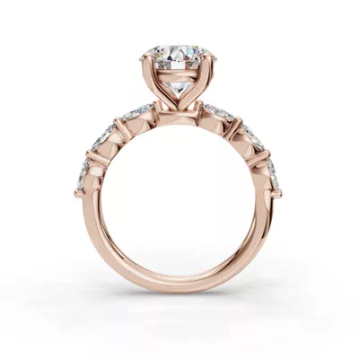 Oramar Classic Marquise Diamond Engagement Ring