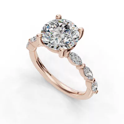 Oramar Classic Marquise Diamond Engagement Ring