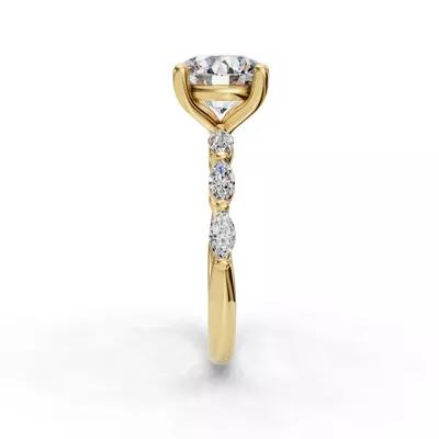 Oramar Classic Marquise Diamond Engagement Ring