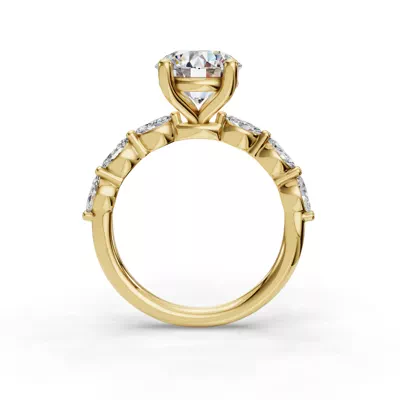 Oramar Classic Marquise Diamond Engagement Ring