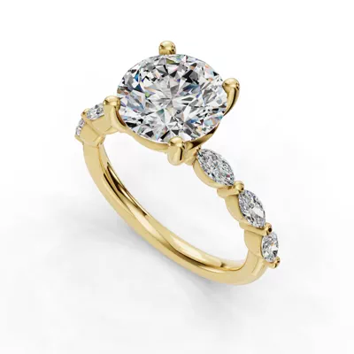 Oramar Classic Marquise Diamond Engagement Ring