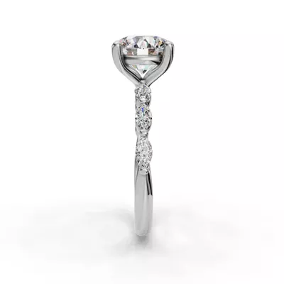 Oramar Classic Marquise Diamond Engagement Ring