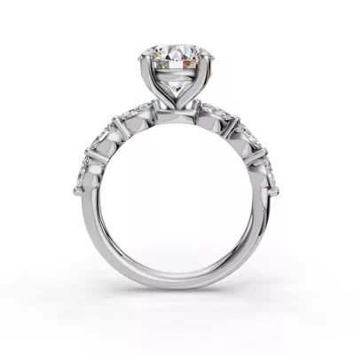 Oramar Classic Marquise Diamond Engagement Ring