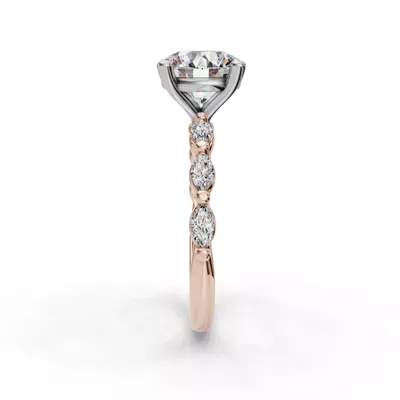 Oramar Grand Marquise Diamond Engagement Ring