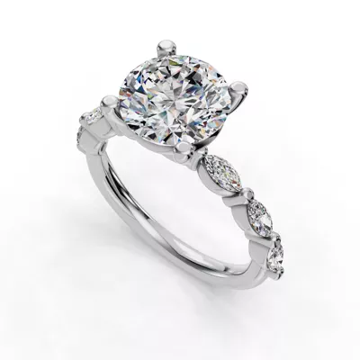 Oramar Grand Marquise Diamond Engagement Ring