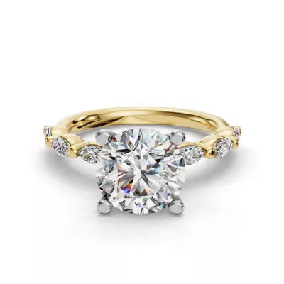 Oramar Grand Marquise Diamond Engagement Ring