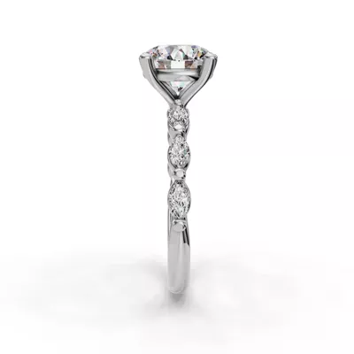 Oramar Grand Marquise Diamond Engagement Ring