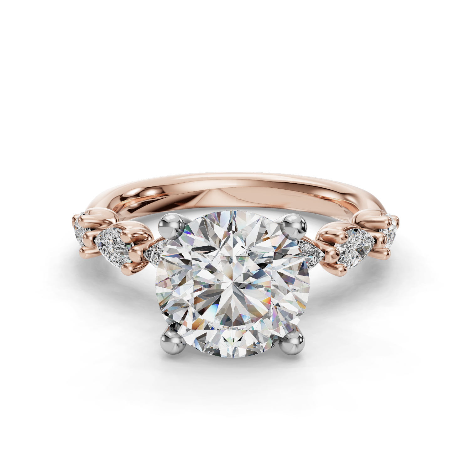 Oramar Classic Pear Diamond Engagement Ring