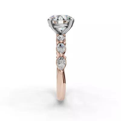 Oramar Classic Pear Diamond Engagement Ring