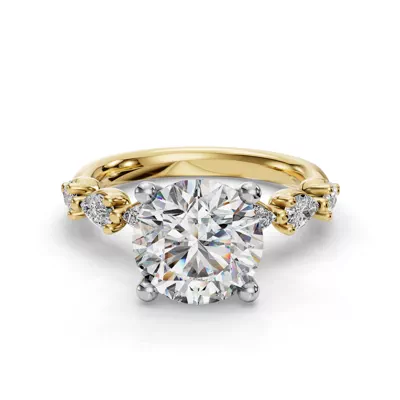 Oramar Classic Pear Diamond Engagement Ring