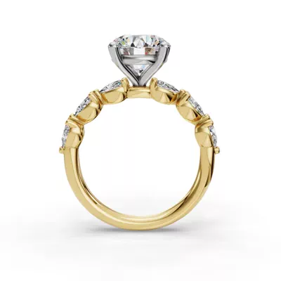 Oramar Classic Pear Diamond Engagement Ring