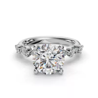 Oramar Classic Pear Diamond Engagement Ring